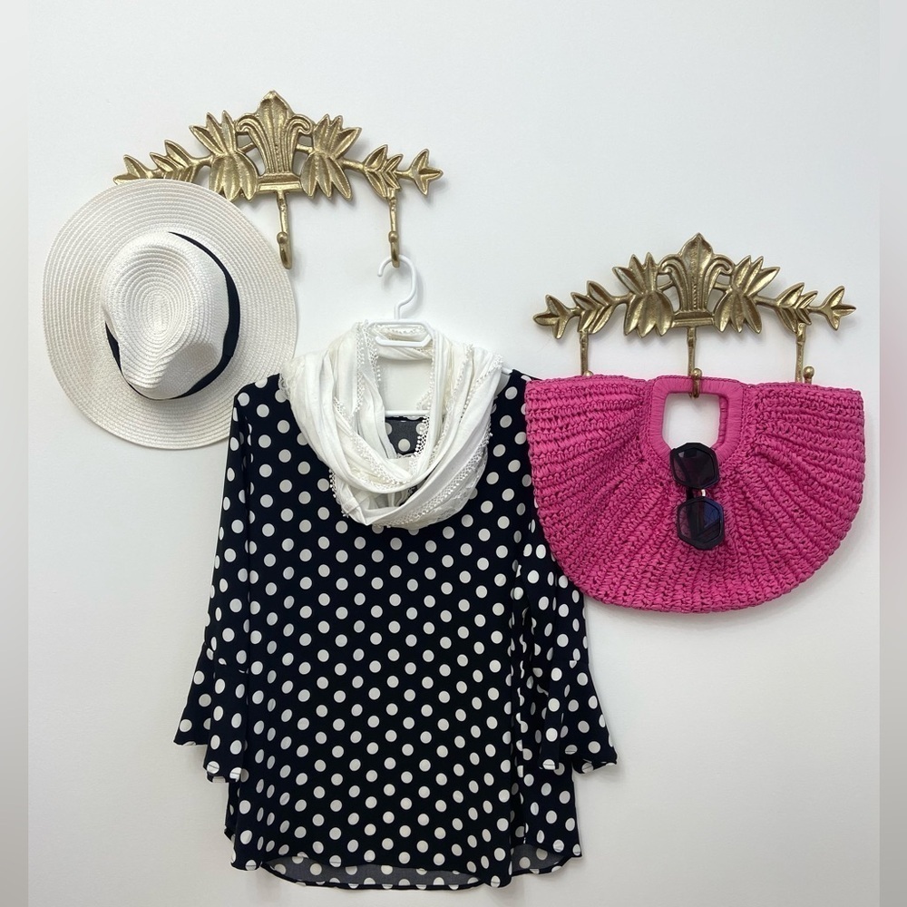 La Francais Chic polka dot blouse Xl